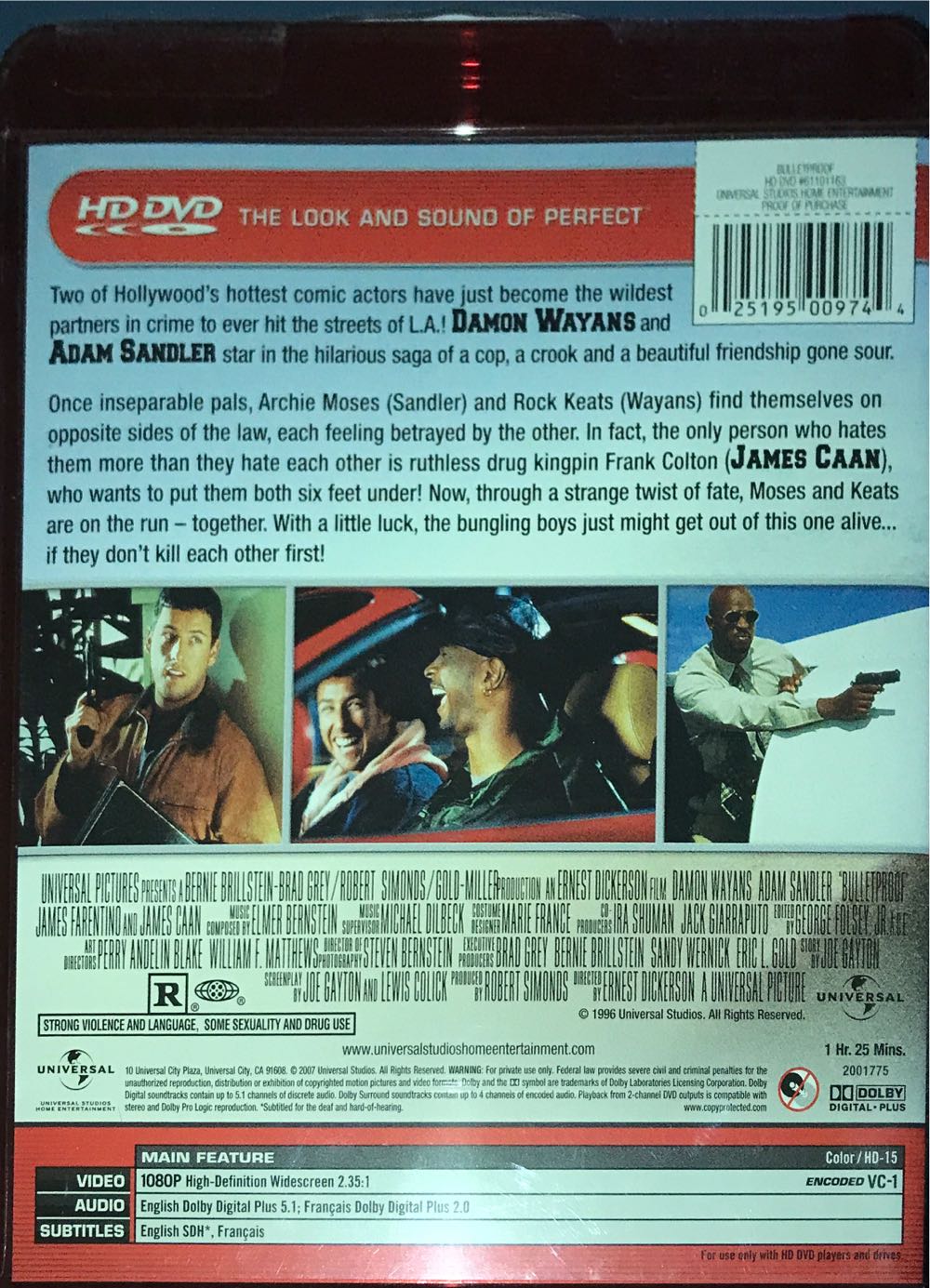 Bulletproof HD DVD movie collectible [Barcode 025195009744] - Main Image 2
