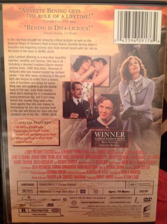 Being Julia DVD movie collectible [Barcode 043396091764] - Main Image 2