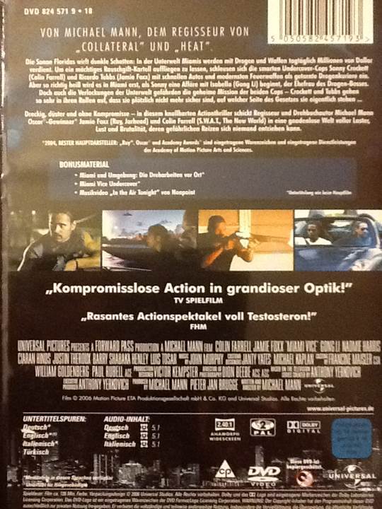 Miami Vice DVD movie collectible [Barcode 5050582457193] - Main Image 2