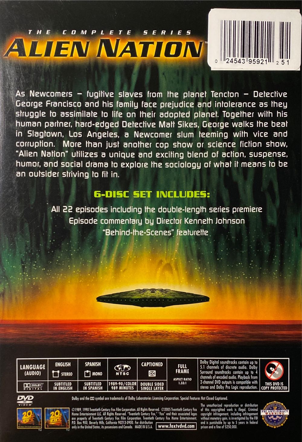 Alien Nation DVD movie collectible [Barcode 024543976141] - Main Image 2