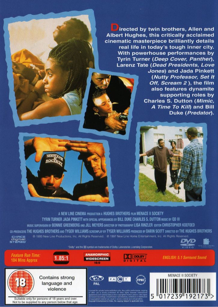 Menace II Society DVD movie collectible [Barcode 5017239192173] - Main Image 2