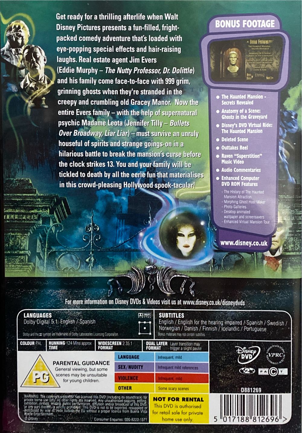 Haunted Mansion, The DVD movie collectible [Barcode 5017188812696] - Main Image 3