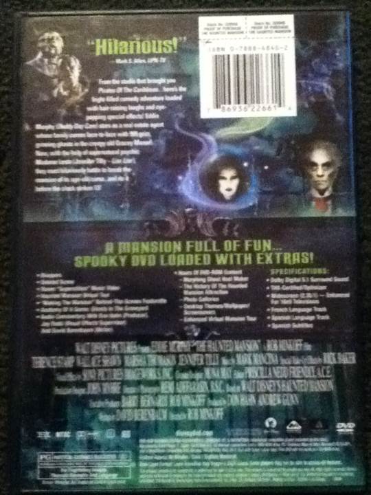 The Haunted Mansion DVD movie collectible [Barcode 786936226614] - Main Image 2