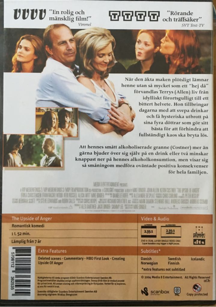 The Upside of Anger DVD movie collectible [Barcode 5706112362535] - Main Image 2