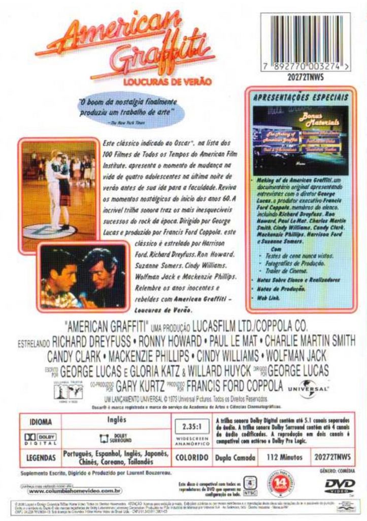 American Graffiti Special Edition DVD movie collectible [Barcode 025195051026] - Main Image 2