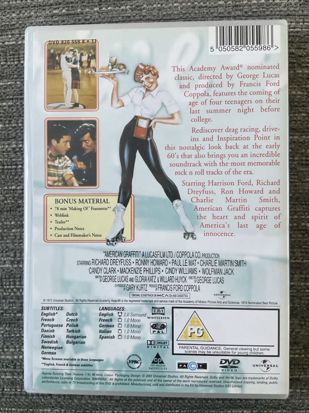 American Graffiti DVD movie collectible [Barcode 5050582055986] - Main Image 2