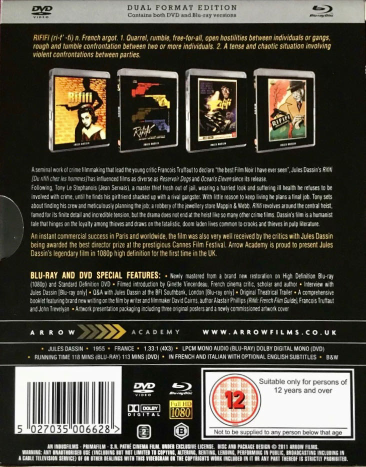 Rififi Blu-ray movie collectible [Barcode 5027035006628] - Main Image 2