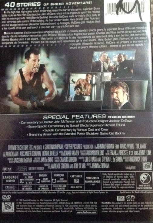 Die Hard DVD movie collectible [Barcode 024543440871] - Main Image 2