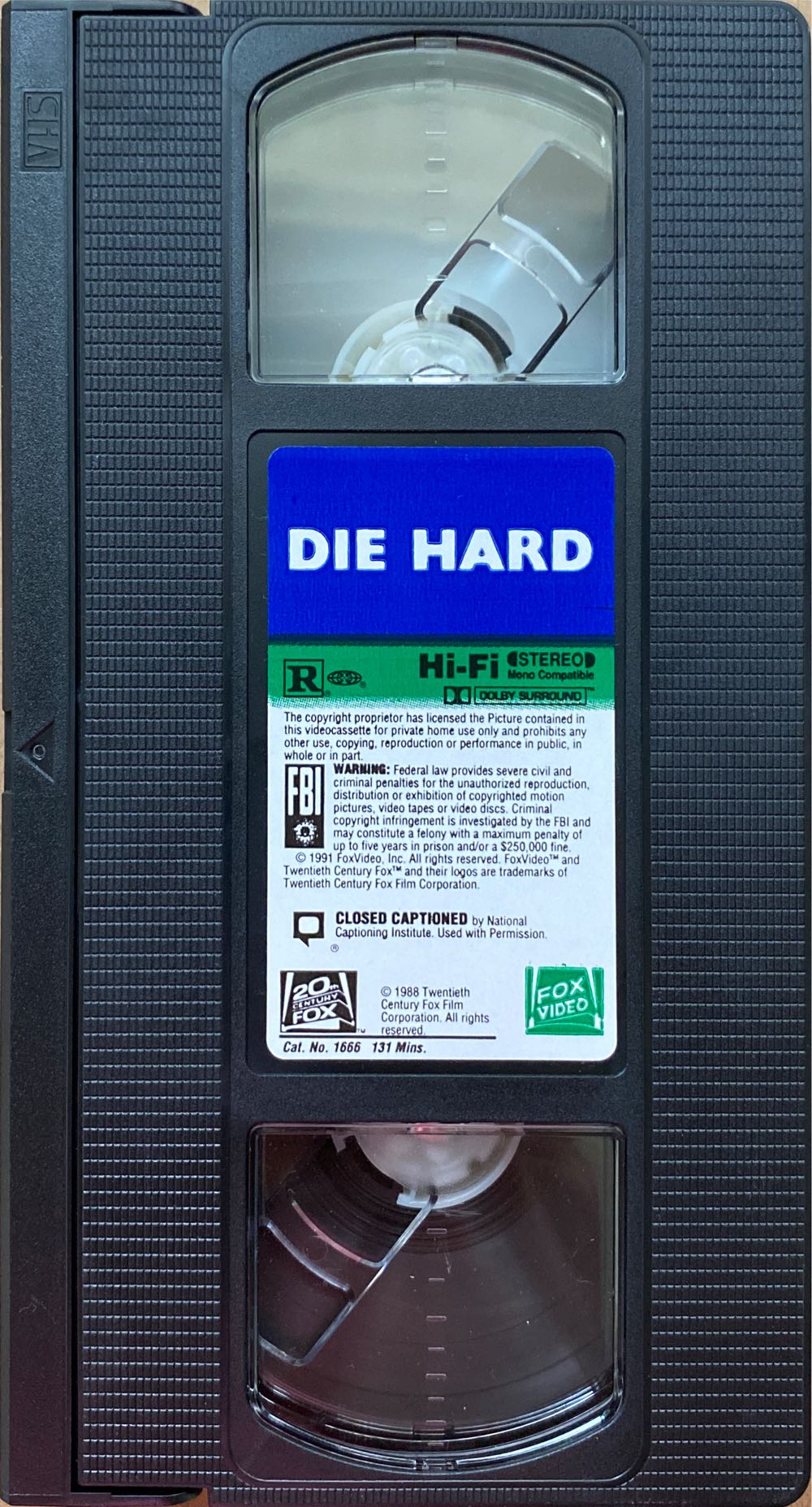Die Hard VHS movie collectible [Barcode 086162166631] - Main Image 3
