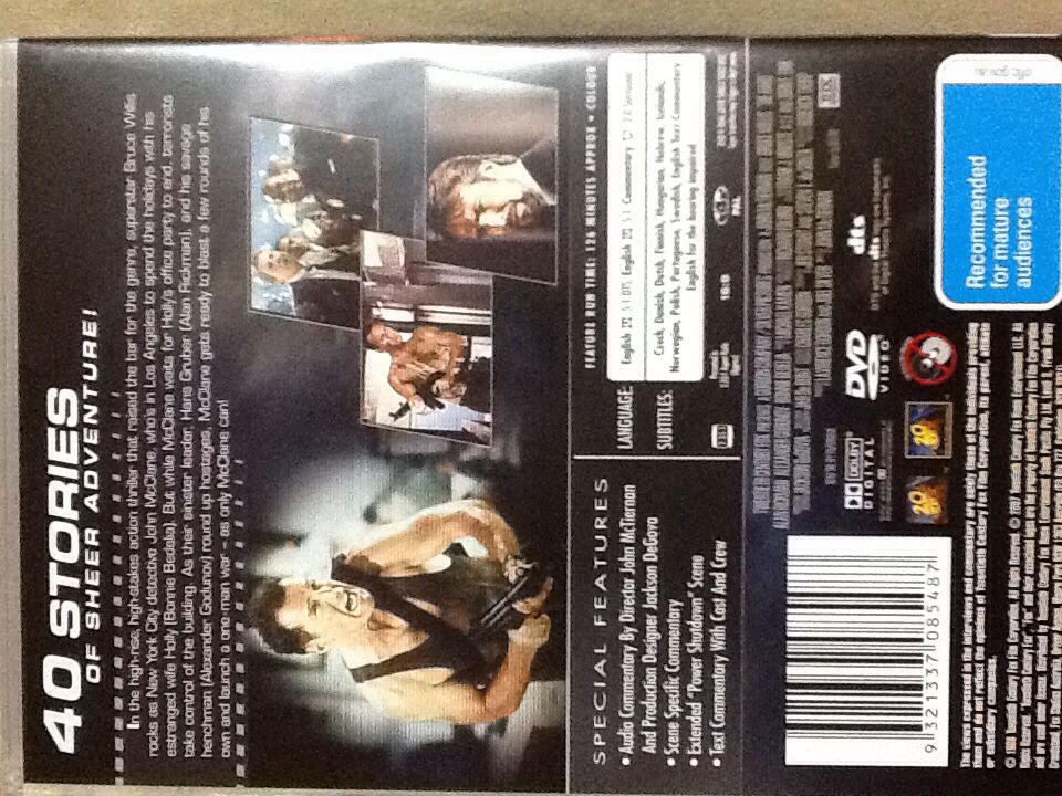 Die Hard DVD movie collectible [Barcode 9321337085487] - Main Image 2