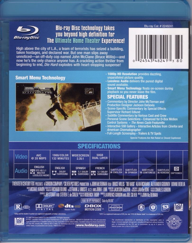 Die Hard Blu-ray movie collectible - Main Image 2