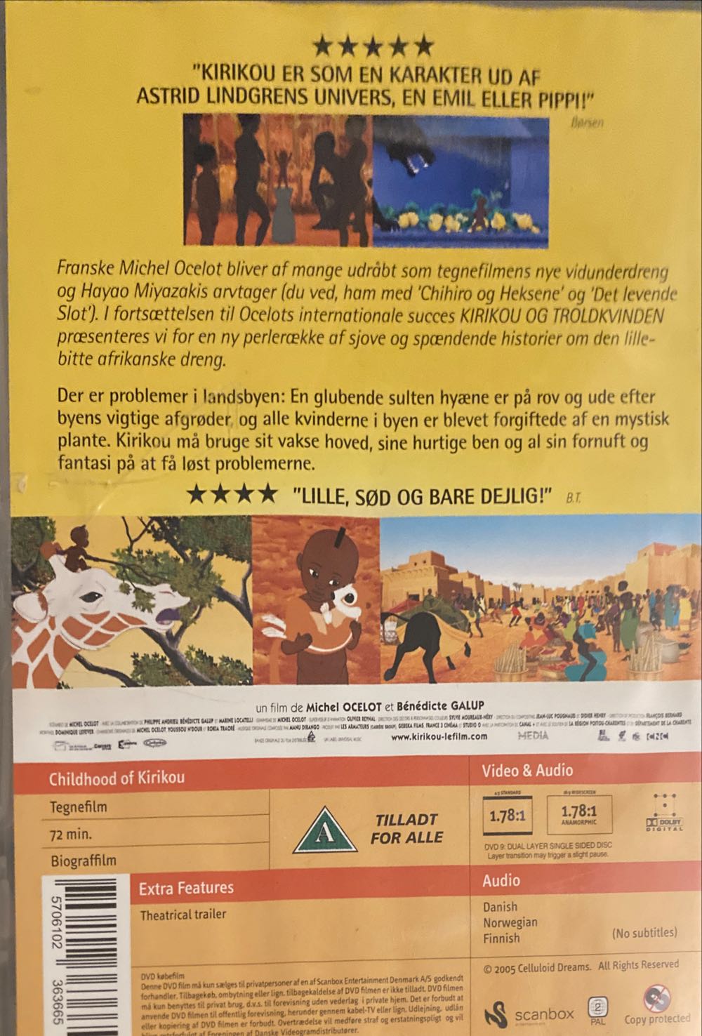 Kirikou Og De Vilde Dyr DVD movie collectible [Barcode 5706102363665] - Main Image 2