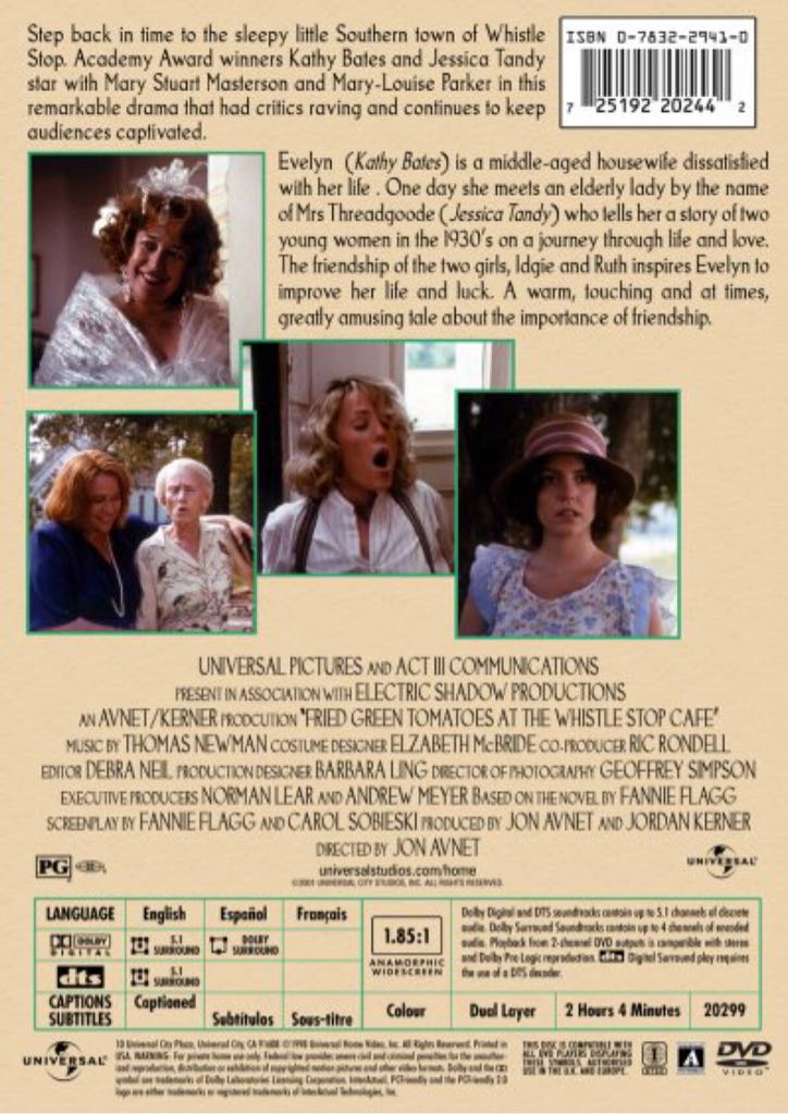 (002) Fried Green Tomatoes DVD-R movie collectible [Barcode 0025192508127] - Main Image 2