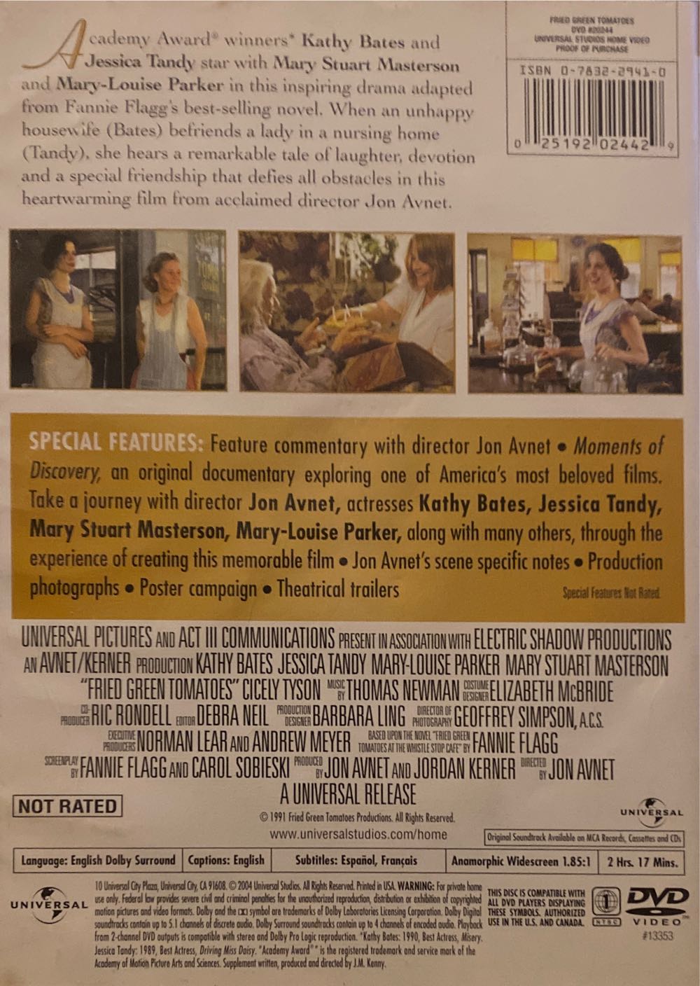 Fried Green Tomatoes DVD movie collectible [Barcode 2519202442] - Main Image 2