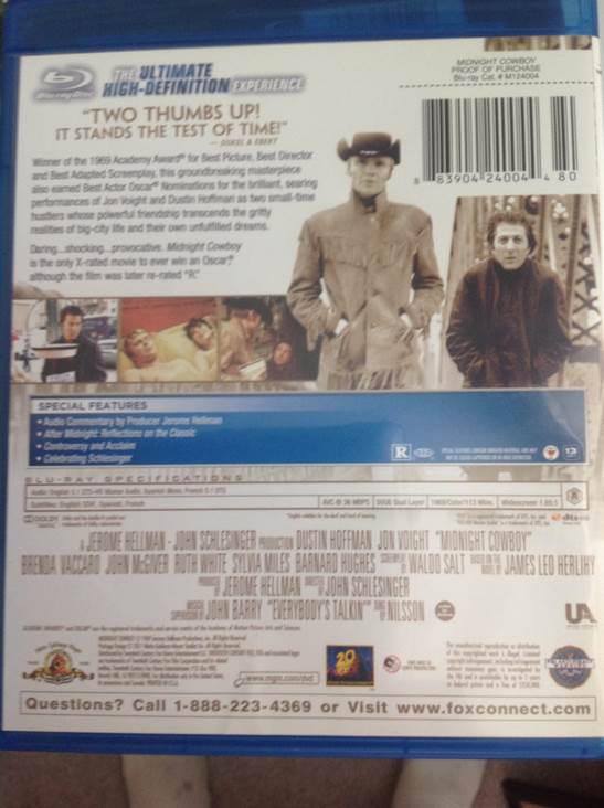 Midnight Cowboy Blu-ray movie collectible [Barcode 883904240044] - Main Image 2