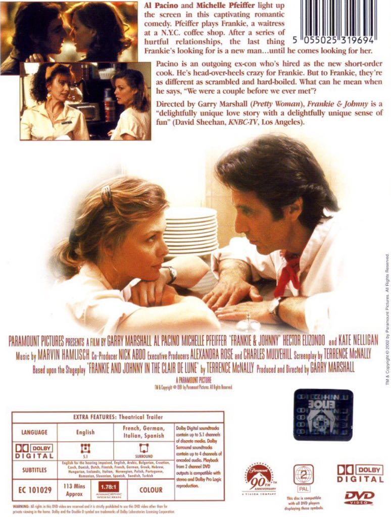 Frankie & Johnny DVD movie collectible [Barcode 097363222248] - Main Image 2