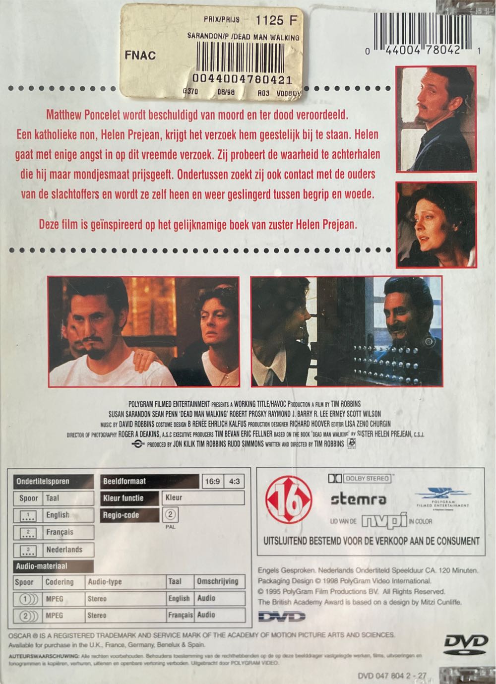 Dead Man Walking DVD movie collectible [Barcode 044004780421] - Main Image 2