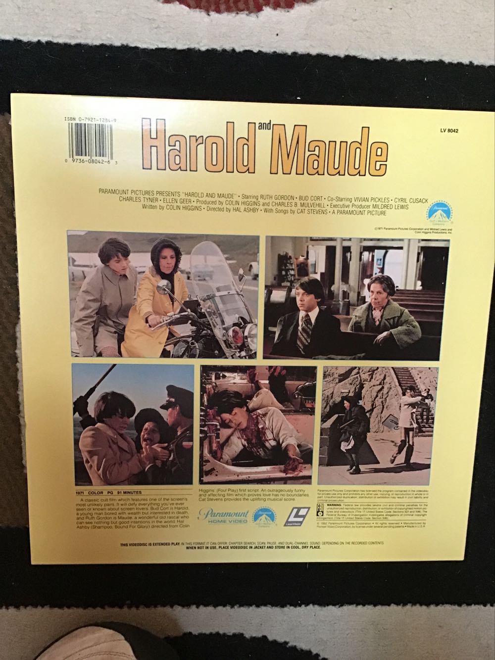 Harold and Maude Laser Disc movie collectible [Barcode 097360804263] - Main Image 2