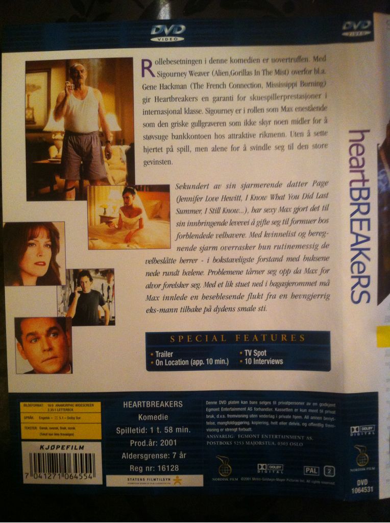 Heartbreakers DVD movie collectible [Barcode 7041271064554] - Main Image 2