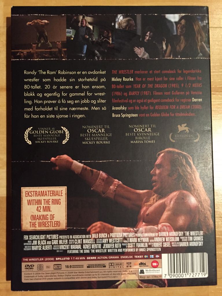 The Wrestler DVD movie collectible [Barcode 7090001727719] - Main Image 2