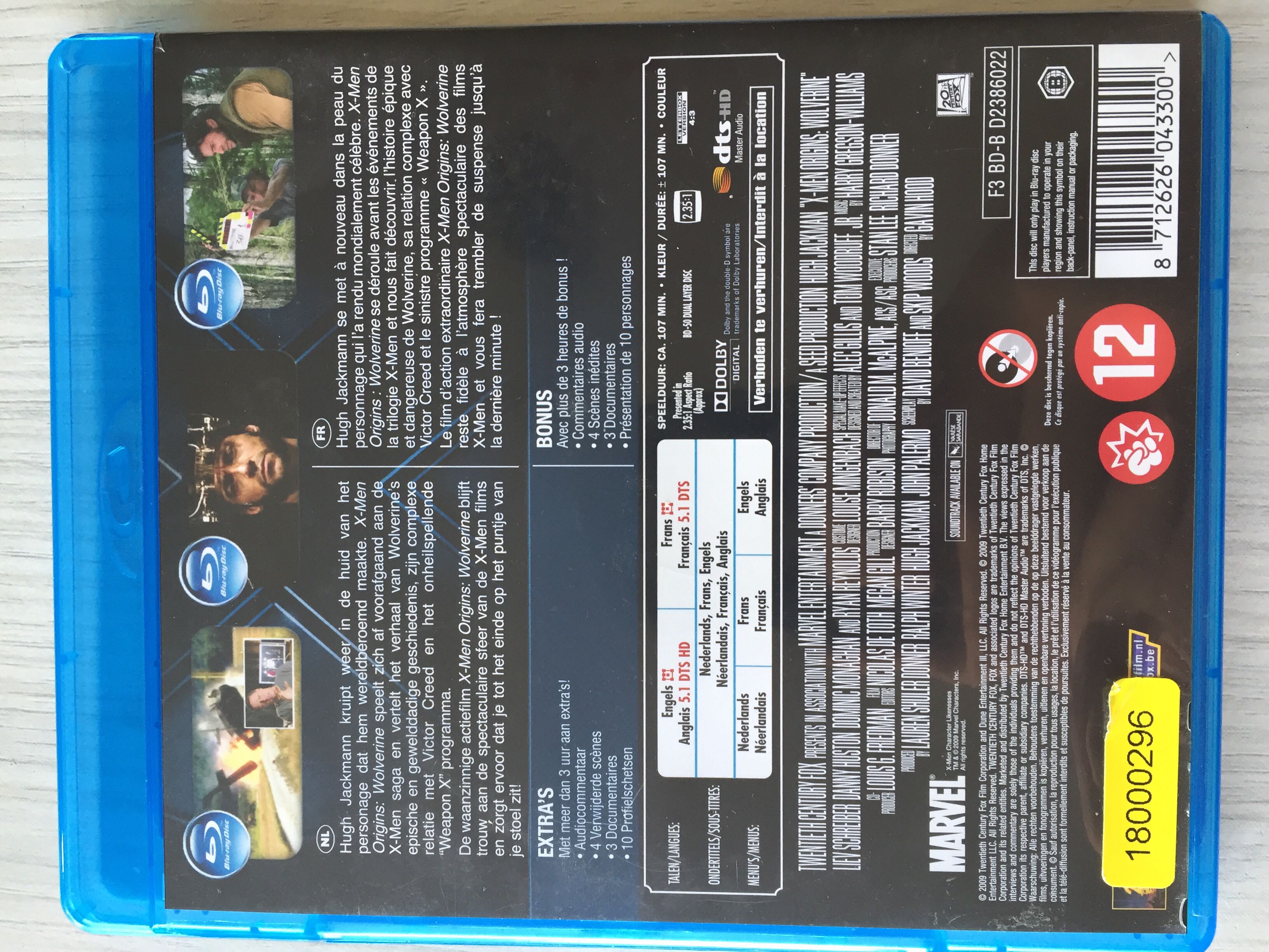 X-Men Origins Wolverine Blu-ray movie collectible [Barcode 8712626043300] - Main Image 2