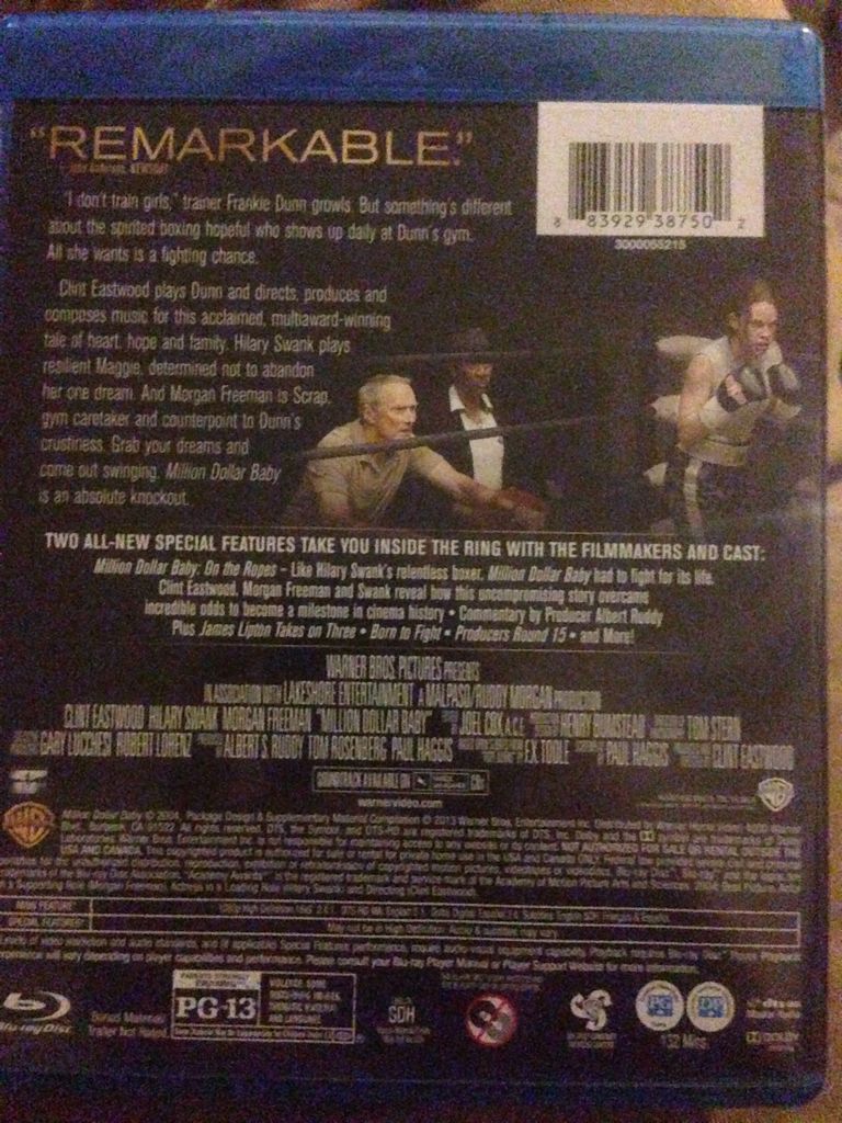 Million Dollar Baby Digital Copy movie collectible [Barcode 883929387502] - Main Image 2