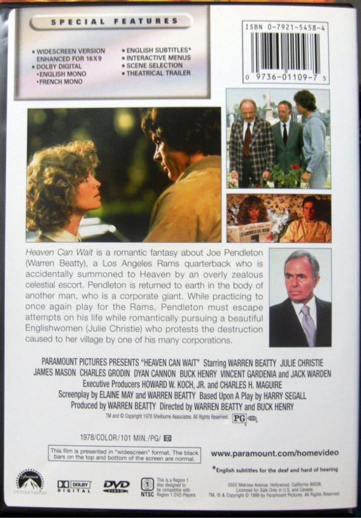 Heaven Can Wait DVD movie collectible [Barcode 9317206035158] - Main Image 2