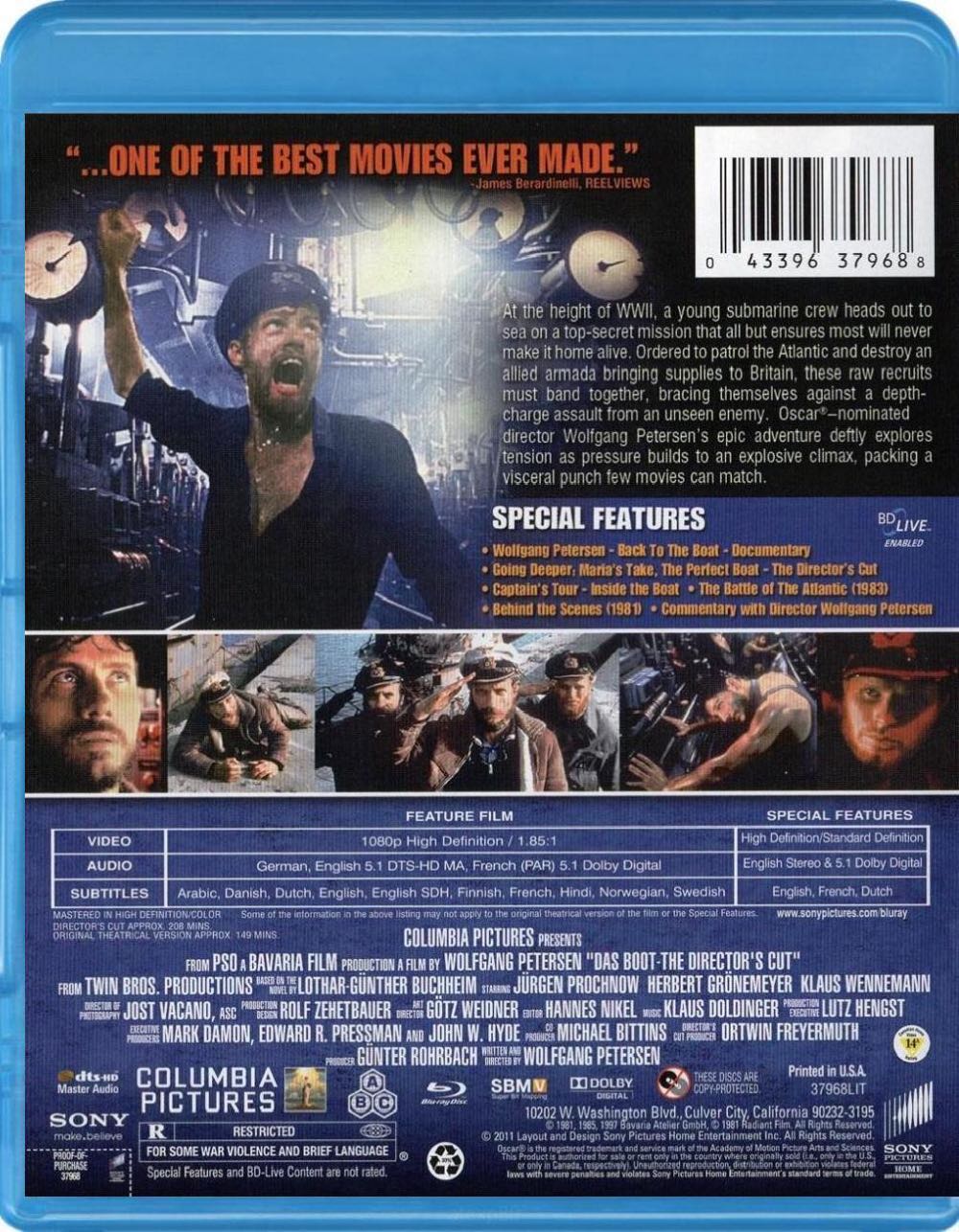 Das Boot Blu-ray movie collectible [Barcode 043396379688] - Main Image 2