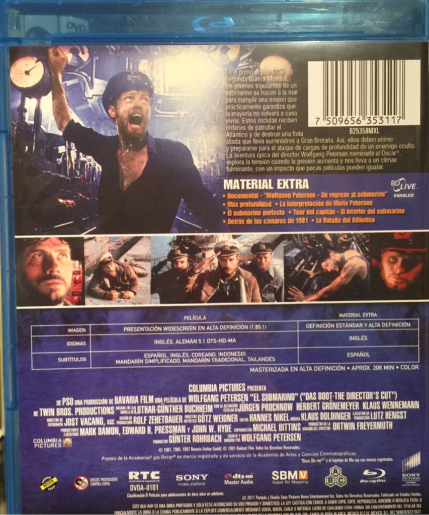 Das Boot - Director’s Cut Blu-ray movie collectible [Barcode 7509656353117] - Main Image 2