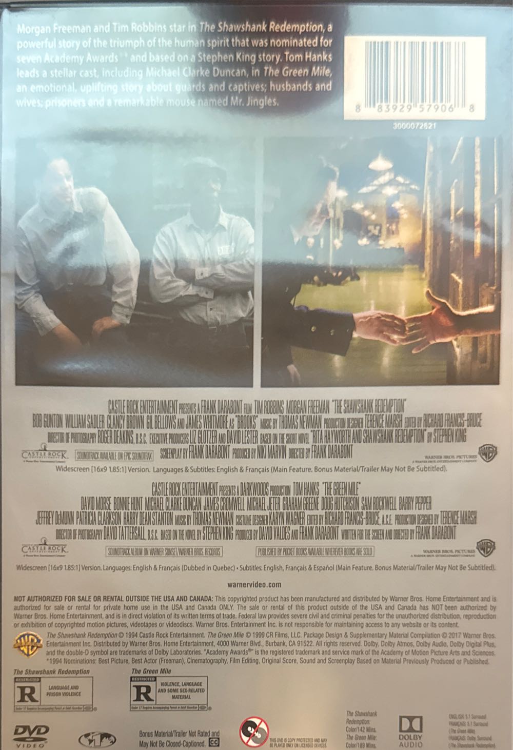 The Green Mile DVD movie collectible [Barcode 085391101666] - Main Image 2