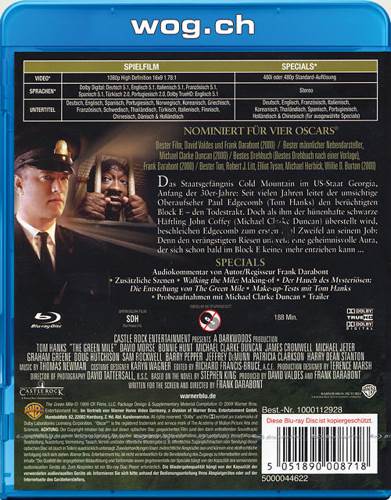 The Green Mile Blu-ray movie collectible [Barcode 5051888036747] - Main Image 2