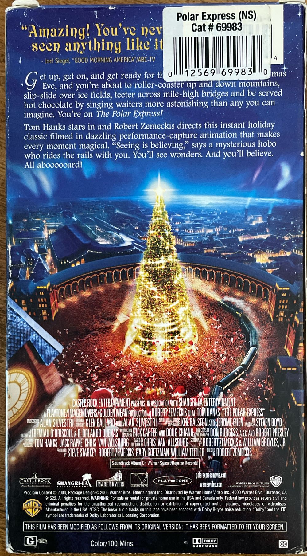 The Polar Express VHS movie collectible [Barcode 012569699830] - Main Image 2
