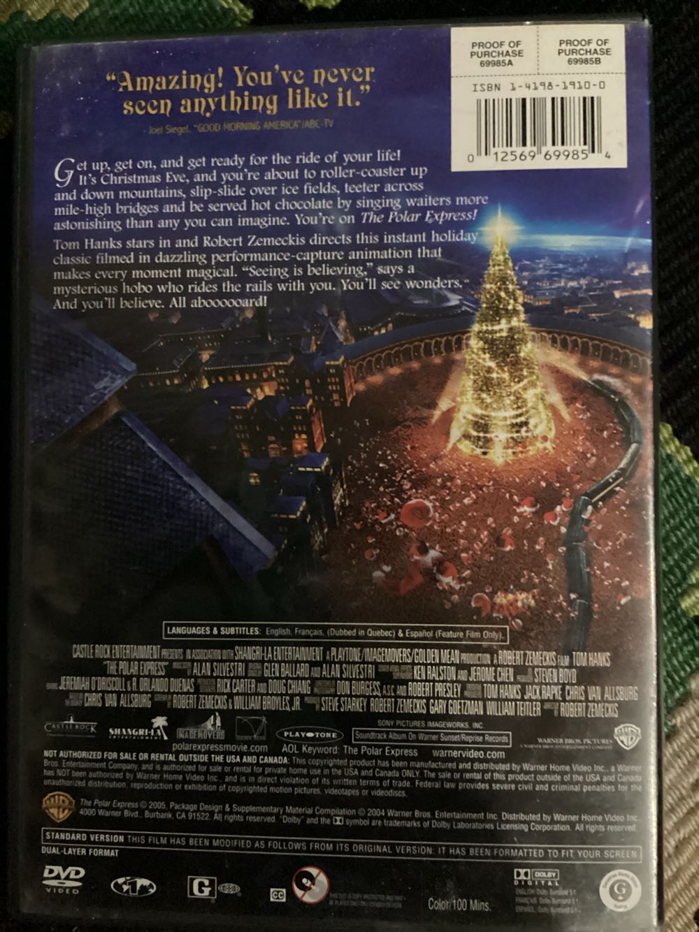 The Polar Express DVD movie collectible [Barcode 012569699854] - Main Image 4
