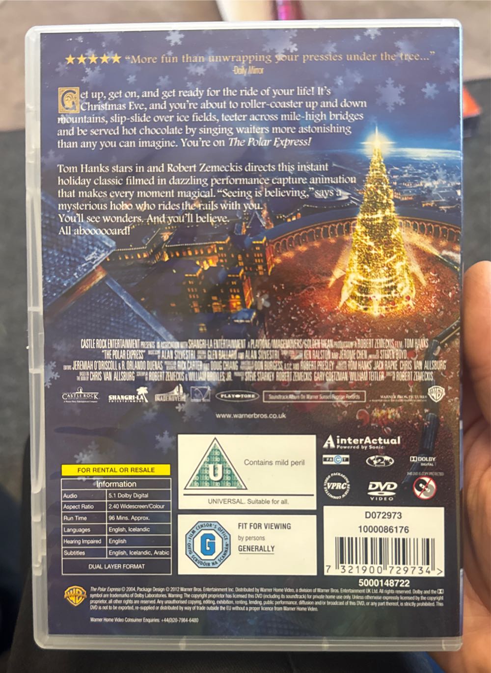 The Polar Express DVD movie collectible [Barcode 7321900729734] - Main Image 4