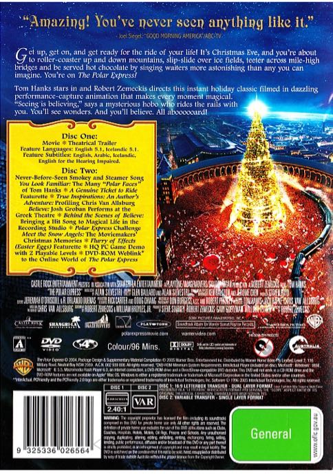 Polar Express DVD movie collectible [Barcode 9325336026564] - Main Image 2