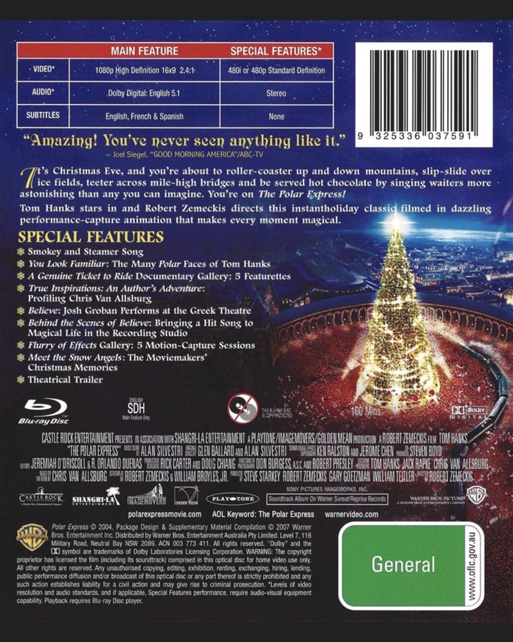 The Polar Express Blu-ray movie collectible [Barcode 9325336037591] - Main Image 2
