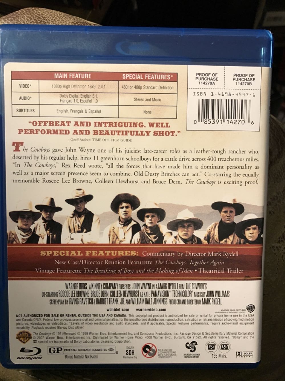 The Cowboys DVD movie collectible [Barcode 085391142706] - Main Image 2