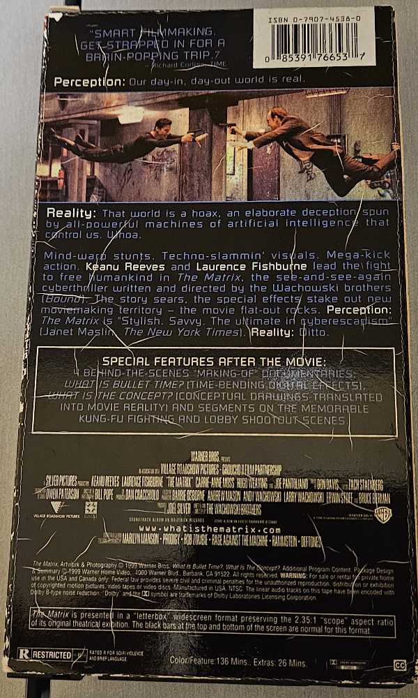 The Matrix VHS movie collectible [Barcode 085391766537] - Main Image 2