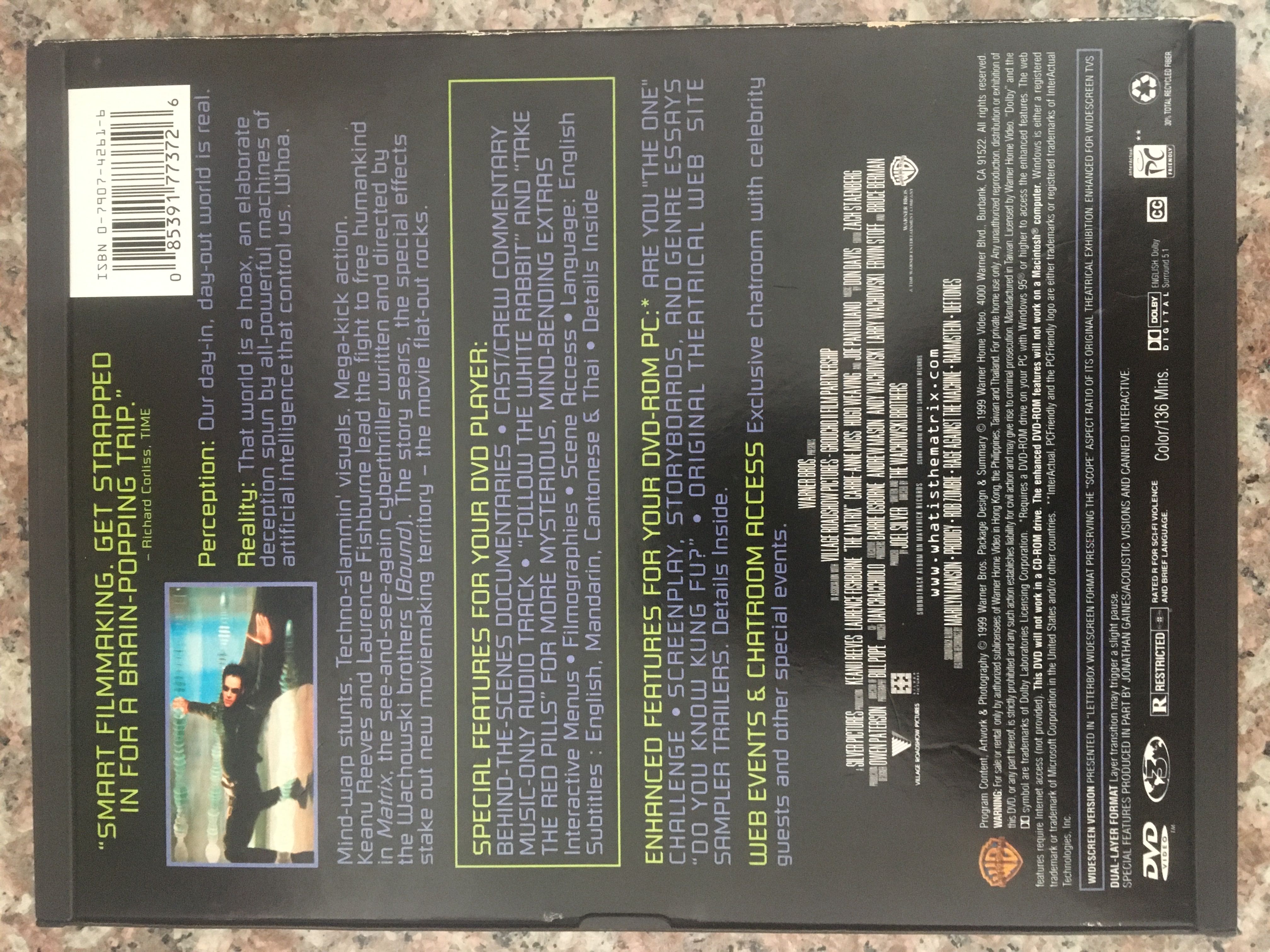 Matrix DVD movie collectible [Barcode 085391773726] - Main Image 4