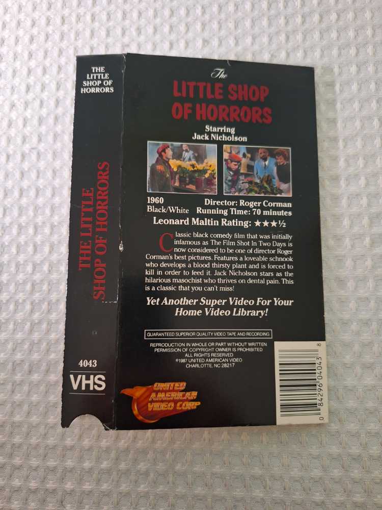 Little Shop of Horrors VHS movie collectible [Barcode 084296040438] - Main Image 2