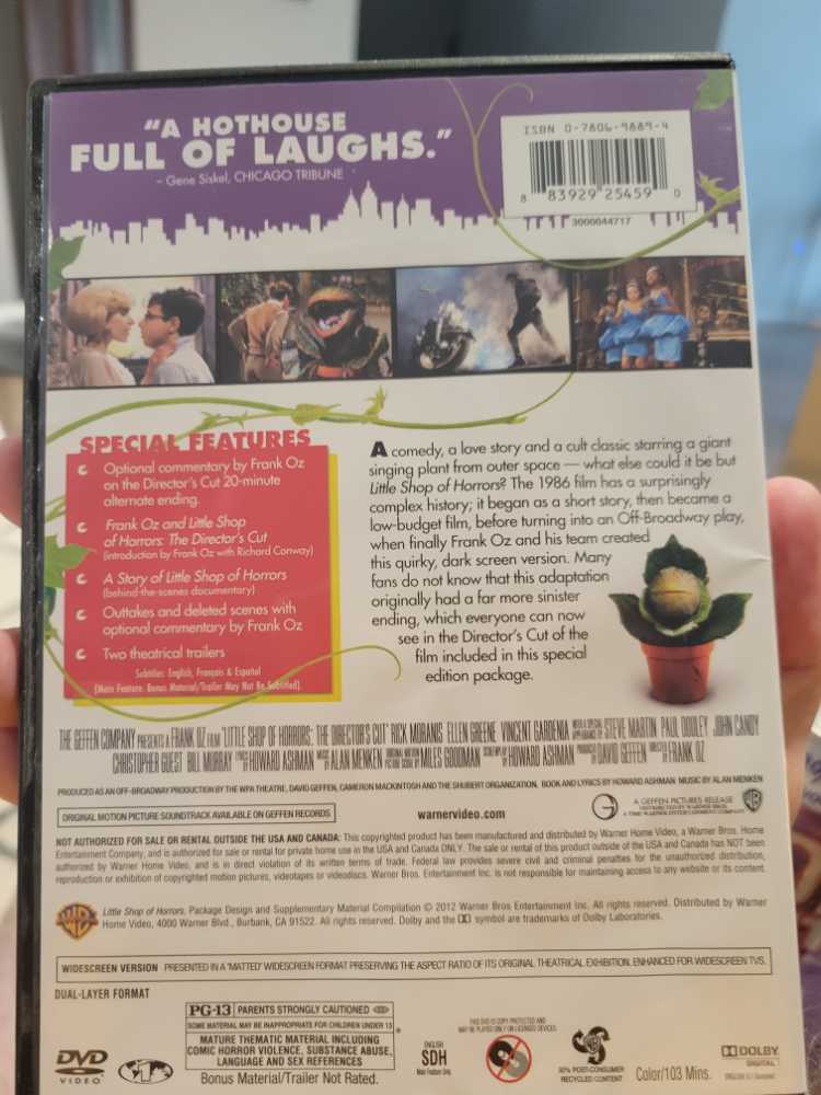 Little Shop of Horrors DVD movie collectible [Barcode 883929254590] - Main Image 3