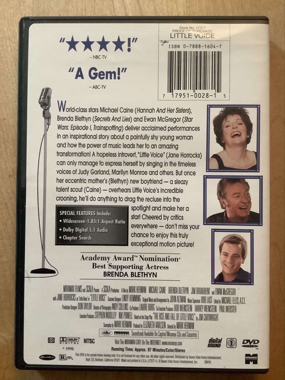 Little Voice DVD movie collectible [Barcode 717951002815] - Main Image 2