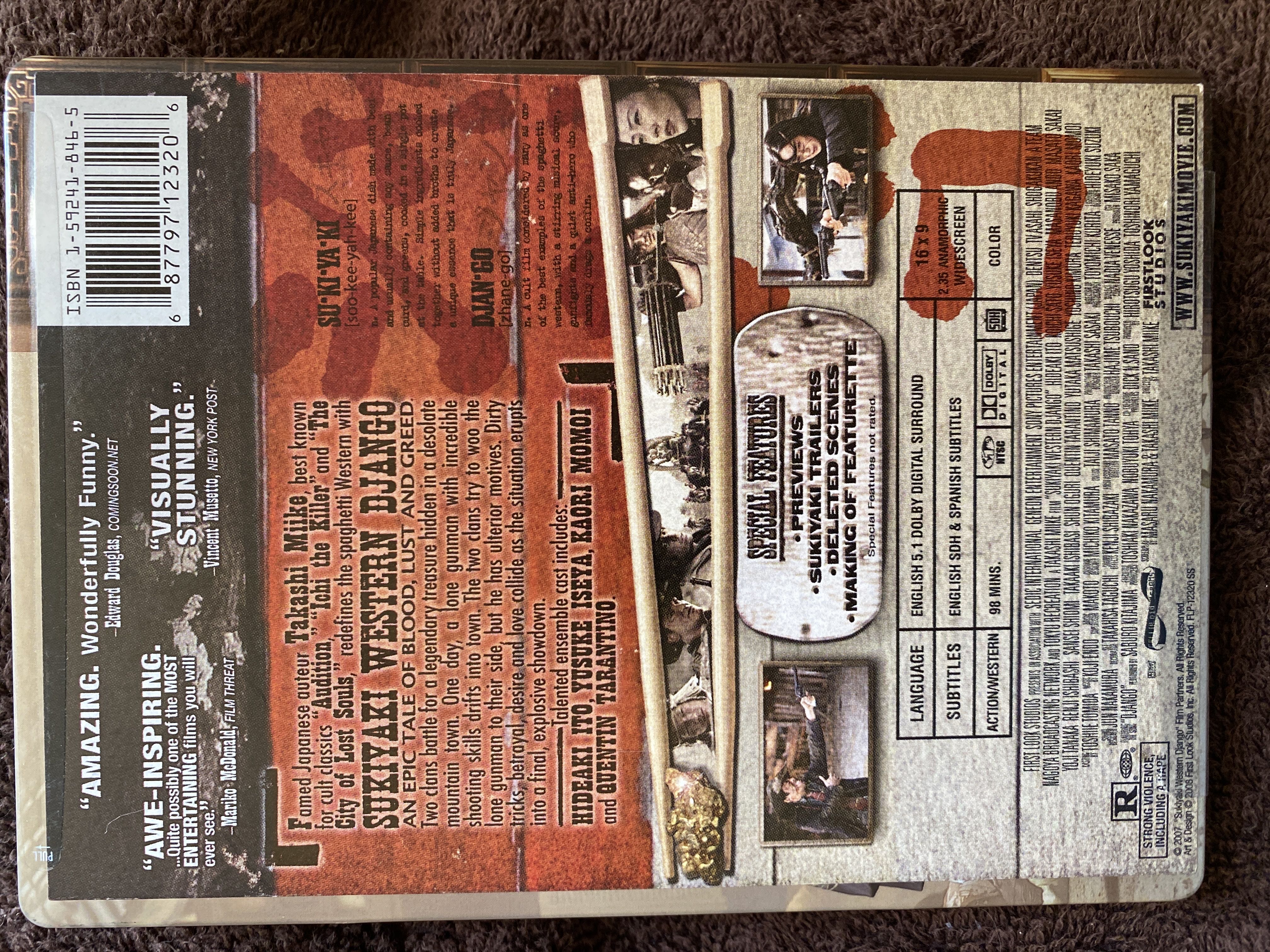 Sukiyaki Western Django DVD movie collectible [Barcode 687797123206] - Main Image 2