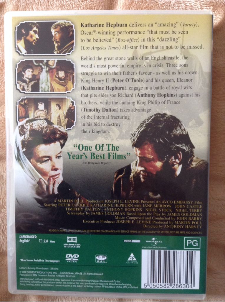 The Lion in Winter iTunes movie collectible [Barcode 5050582286304] - Main Image 2