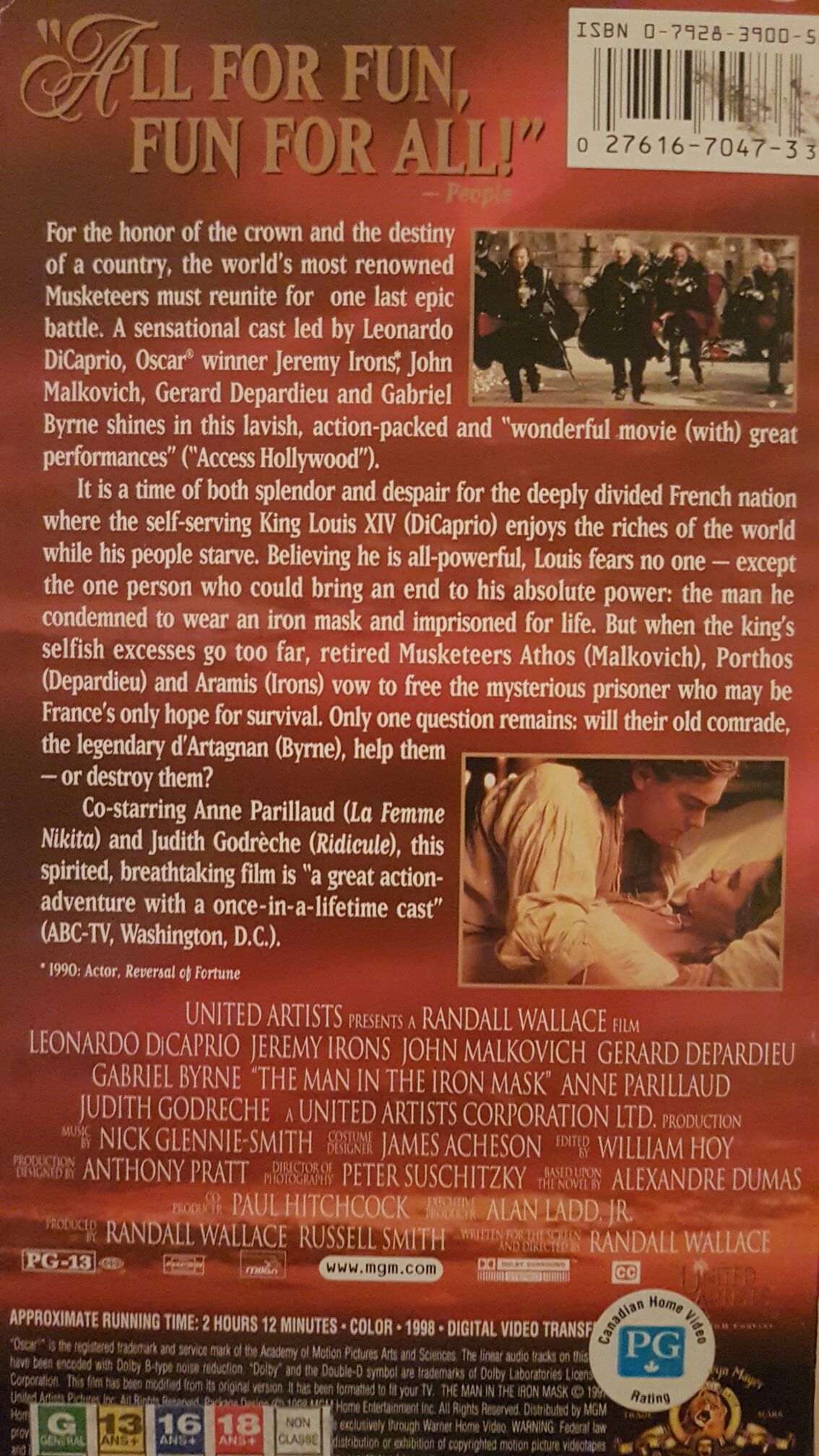 Man in the Iron Mask, The DVD movie collectible [Barcode 9325336000991] - Main Image 2
