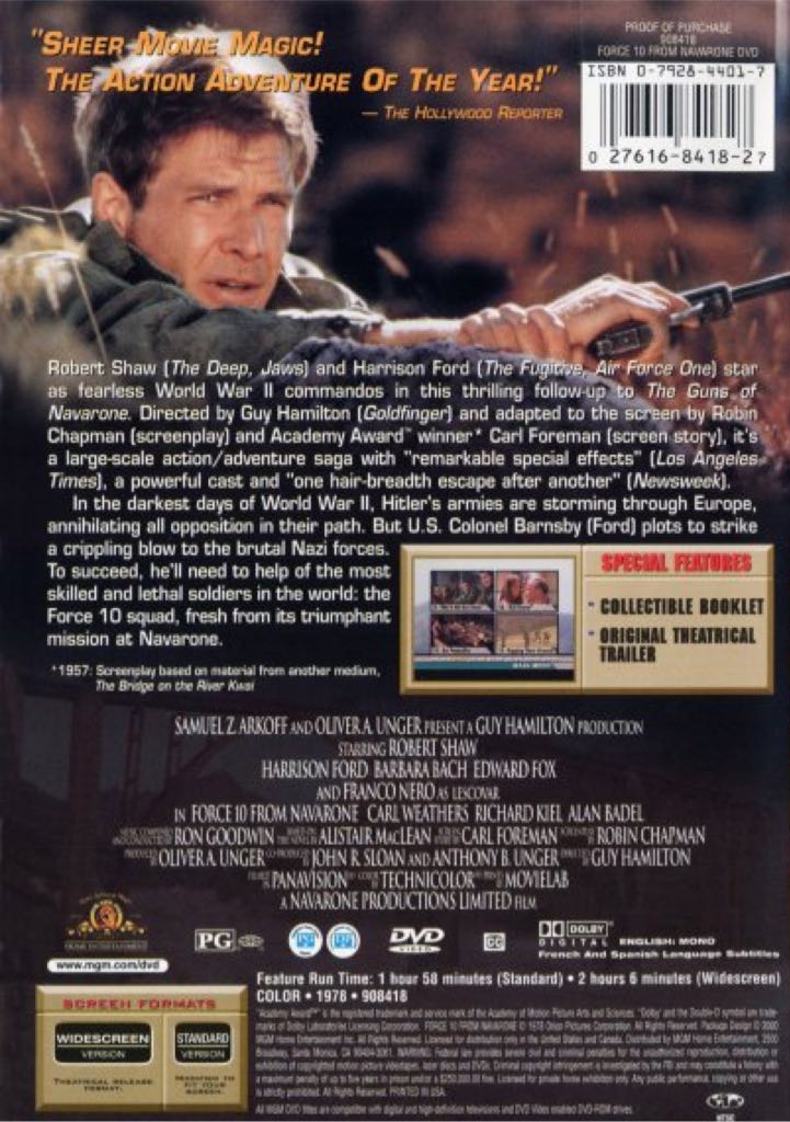 Force 10 from Navarone DVD movie collectible - Main Image 2