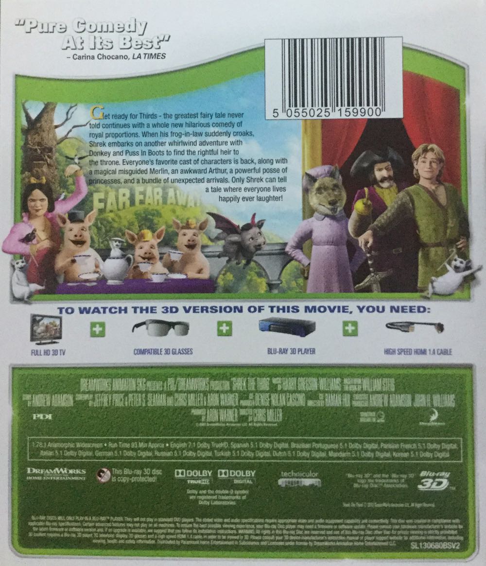 DreamWorks - Shrek the Third DVD movie collectible [Barcode 7506005951628] - Main Image 2