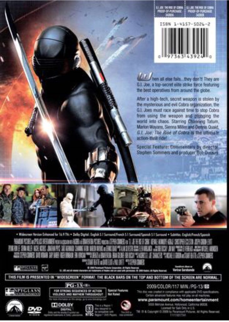 G.I. Joe: The Rise of Cobra DVD movie collectible [Barcode 097363439240] - Main Image 2