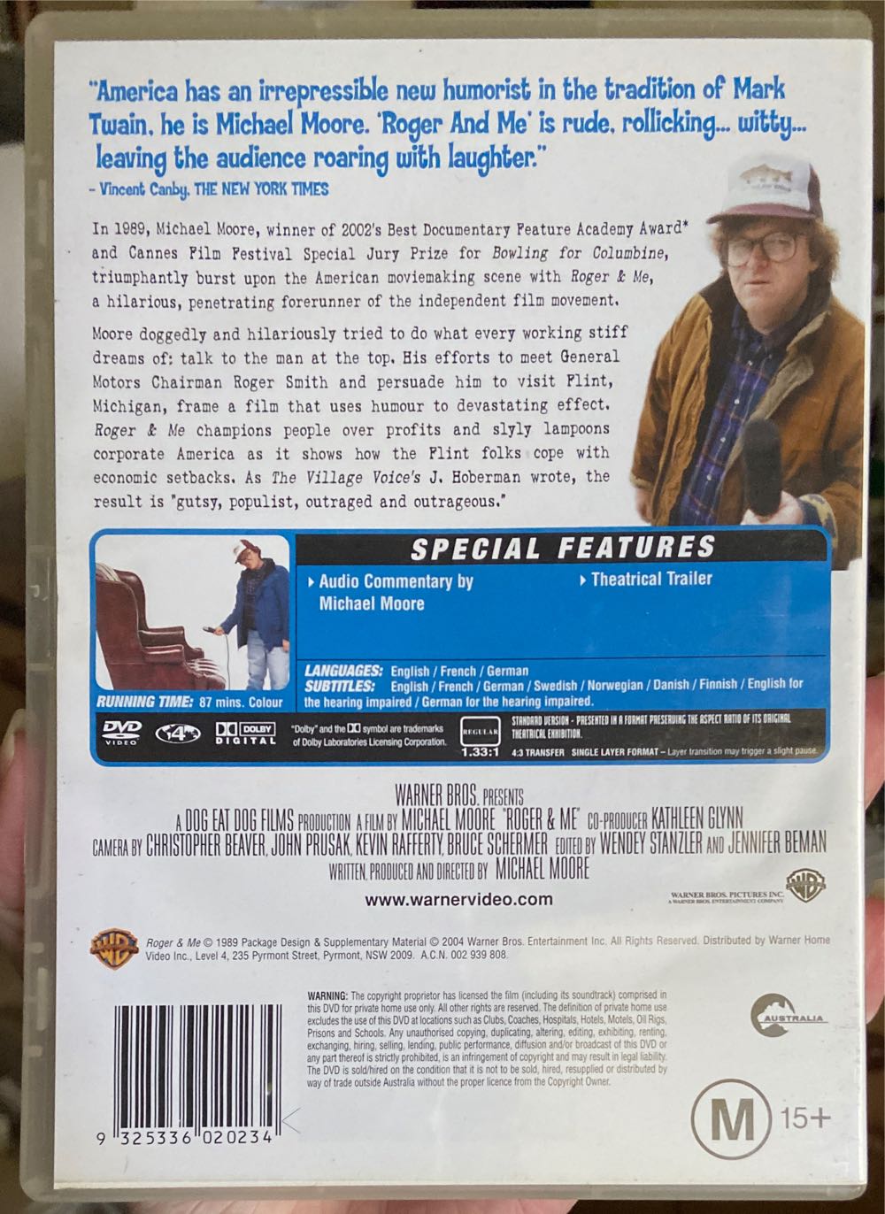 Roger and Me DVD movie collectible [Barcode 9325336020234] - Main Image 3