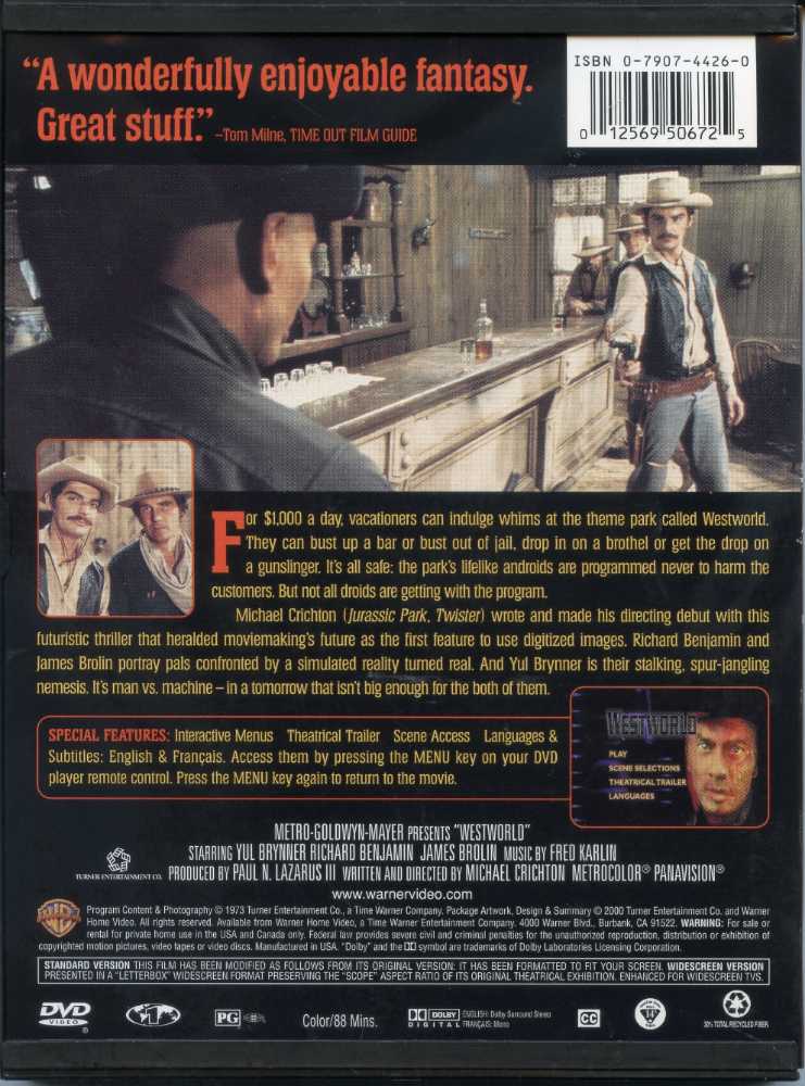 Westworld DVD movie collectible [Barcode 7321900570145] - Main Image 4